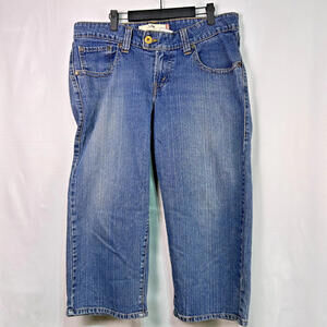 Levis Y2K Mid Rise Cropped Capri Jeans Women's Sz 16  2000's Cotton And Spandex